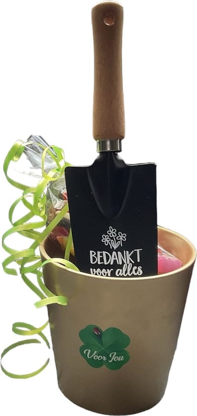 Tuinset - Bloempot - Schepje - Bedankt - Snoep - Speciaal voor jou - Cadeauverpakking