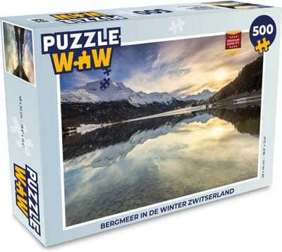 Puzzel Bergmeer in de winter Zwitserland - Legpuzzel - Puzzel 500 stukjes