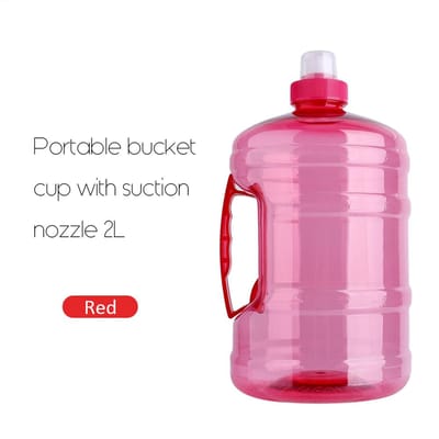Bouteille d'eau grande capacité 2L sans BPA Bouchon Bouilloire Entraînement Fête Boisson Sport Extérieur pink