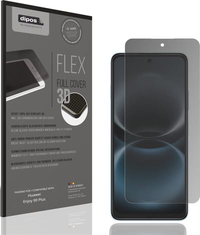 dipos FLEX – Matte Privacy Screenprotector geschikt voor Huawei Enjoy 90 Plus | Volledige Schermbescherming | Case-Friendly