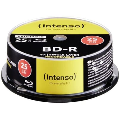 Intenso 5101114 Blu-ray BD-R SL disc 25 GB 25 stuk(s) Spindel Bedrukbaar