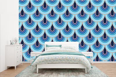 Behang - Fotobehang Retro - Patronen - Art Nouveau - Breedte 385 cm x hoogte 240 cm
