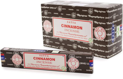 Satya - cinnamon - wierook - kaneel - wierookstokjes - doos 12 stuks van 15 gram