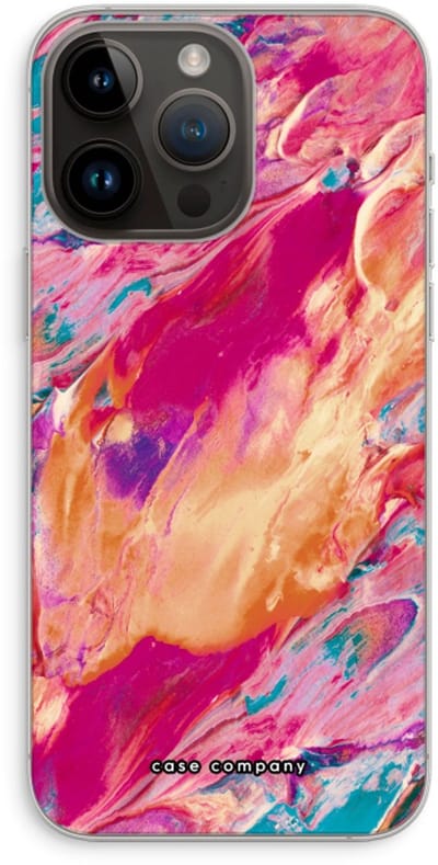 Case Company® - Hoesje geschikt voor iPhone 14 Pro Max hoesje - Pastel Echoes - Soft Cover Telefoonhoesje - Bescherming aan alle Kanten en Schermrand