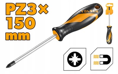 Pozidriv Schroevendraaier PZ3 x 150mm Cr-V Staal met Comfort Grip