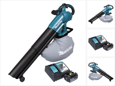 Makita DUB 187 RF accu bladblazer en bladzuiger 18 V borstelloos + 1x accu 3,0 Ah + oplader