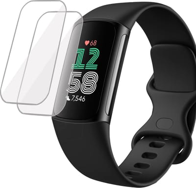 2x Geschikt voor Fitbit Charge 6 Screenprotector - Beschermglas Folie Geschikt voor Fitbit Charge 6