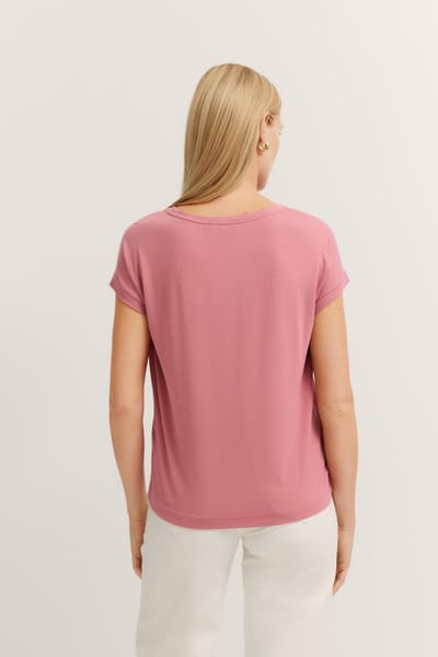Bugatti Damen T-shirt in zachte materiaalmix