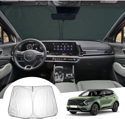 Famanu – Sportage 2016-2024 2025 Zonwering voor voorruit - compatibel met Kia Sportage 2023 2022 voorruit - zonneklep - uv-bescherming - voor Sportage NQ5 QL