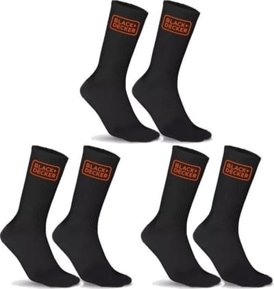 Black+Decker Werksokken Zwart - 3 Paar - Maat 46/50 - Katoenrijk & Comfortabel