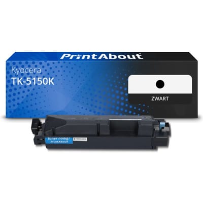 PrintAbout huismerk Toner TK-5150K Zwart Geschikt voor Kyocera