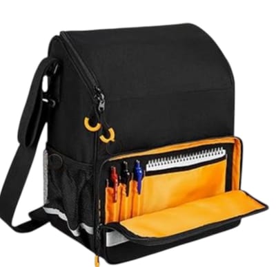 Dutchers.® Rolstoeltas - * - Waterdicht - Functioneel, Tijdloos & Stijlvol - met Reflectiestreep - Rolstoelaccessoires - Opbergtas voor Thuis, op het Werk & Onderweg - Veel opbergruimte - Gemakkelijk Te Bevestigen aan De Rolstoel - Compact - Zwart