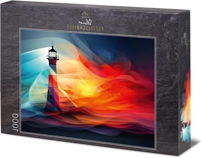 Vuurtoren Puzzel - Abstract Landschap - Ontspanning Thuis - Moderne Kleuren - 1000 Stukjes - Abstract