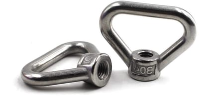 Lifting Eye Nut Ring in Driehoekvorm van 304 RVS - Set van 2 voor Hijstoepassingen en Bevestiging