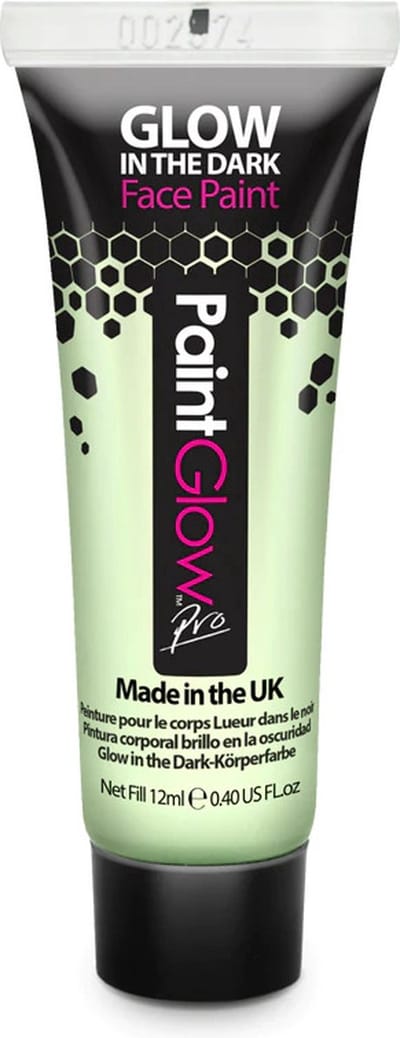 PaintGlow - Glow in the Dark Face paint - Verf - Grime - Make-up - Festival - Evenement - Themafeest - Festival accessoires - 12 ml - transparant