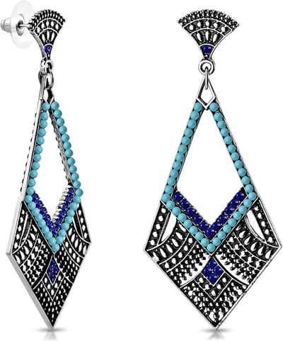 Montebello Oorbellen Vintage FEF317 - Bijoux - Boheems - 72x33mm