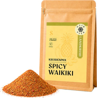 Pittige Waikiki Kruidenmix 100g – Tropische Zoet-Pittige Kruiden met Ananas & Gember – Voor Kip, Garnalen, Wokgerechten & Vegetarisch – Zonder Kunstmatige Toevoegingen – Ocin Vita