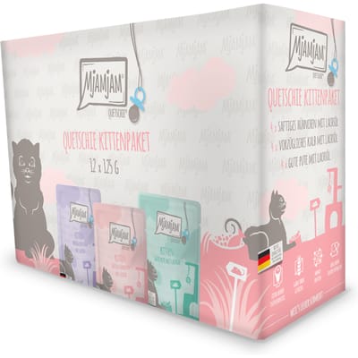 12x125g Mix (3 variëteiten) MjAMjAM Kitten Kattenvoer Nat