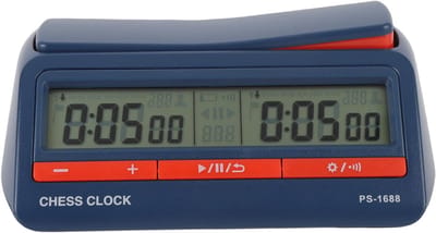 Digitale Schaakklok - Schaak Timer - Toernooi Spel - 8 Timingmodi - 138 x 96 x 32 mm - Zwart