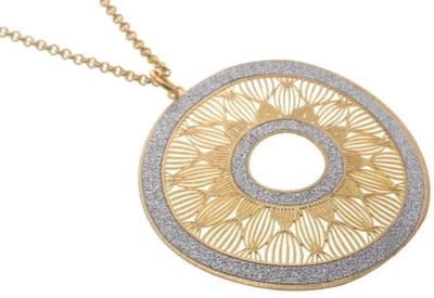 Behave - Korte ketting mat goudkleur met ronde hanger - Nikkelvrij - Trendy mode accessoires