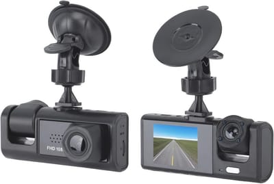 Dubbele Dashcam - Auto Camera Rijden Recorder - Veilig Rijden - Voor en Achter Opname - 3 inch Scherm - Zwart