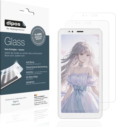 dipos – 2x Matte Pantserfolie geschikt voor Bigme HiBreakS | 9H Screenprotector