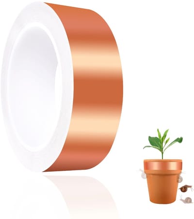 Dailygoody - Koperband tegen slakken - Slakkenafweermiddel - Zelfklevend en effectief - 50 mm x 20 m - Slakkenbescherming - Perfect voor bloembedden e