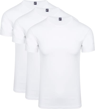 Alan Red Ottawa T-shirt Stretch Wit (3-Pack) - Maat M - Heren - T-shirt basis