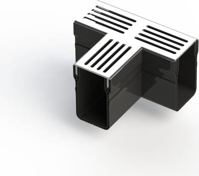 Black Beauty Perfect Drain 65/100 T-stuk alu designrooster