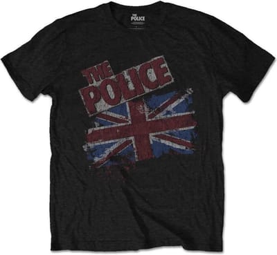 The Police - Vintage Flag Heren T-shirt - S - Zwart