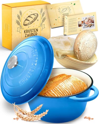 Gietijzeren Pan Met Gaarmand - 26 cm - Ideale Broodpot Voor Bakken