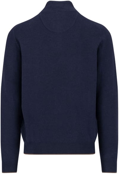 Fynch-Hatton - Half zip trui - Heren - XL - Blauw - Katoen - 1514-219