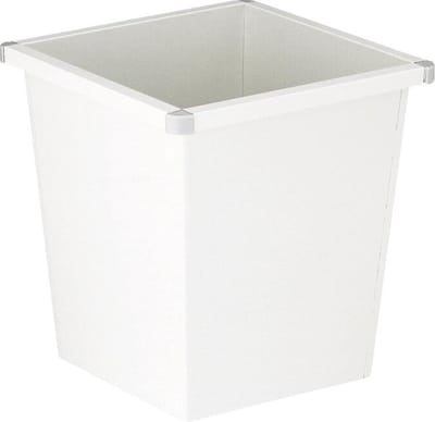 V-part - Vierkant tapse papierbak - Steel - grijswit (R9002) - Prullenbak