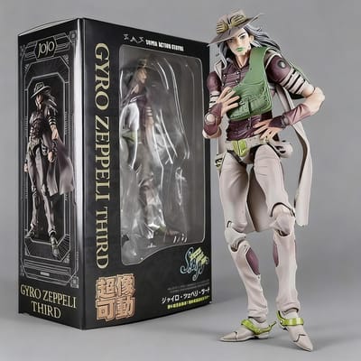 Aixlan 15cm JOJO's Bizarre Adventure Modèle Anime Steel Ball Run Jules César Zeppeli Figurine d'Action en PVC Figurine d'Action Articulée