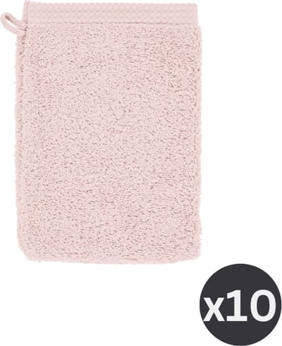 Washandje DELUX 15x21cm - zacht roze - SET/10
