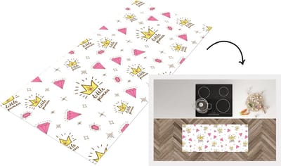 Keukenloper - Loper keuken - Prinses - Patronen - Quote - Kroon - 120x50 cm - Keukenloper vinyl
