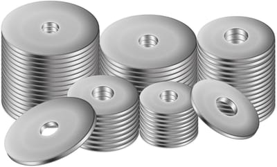 Dailygoods - M8 sluitringenset, 50 stuks grote sluitringen M8 x 20, 304 roestvrij staal, platte sluitringen, carrosserieschijven, borgringen voor schroeven, moeren, draadstang, platte sluitringen