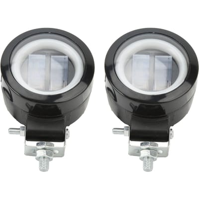 20 W 6500 K Feux de conduite moto LED Phare antibrouillard DRL Projecteurs auxiliaires pour camions Tout-terrain SUV VTT Architectural black