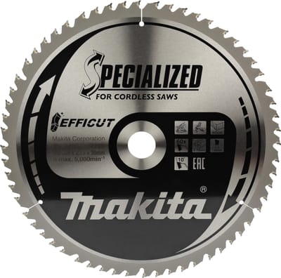 Makita B-67309 B-67309 Cirkelzaagblad 305 x 30 x 2.15 mm Aantal tanden: 60 1 stuk(s)
