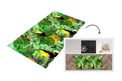 Keukenloper - Loper keuken - Vogel - Patronen - Jungle - 120x60 cm - Keukenloper vinyl