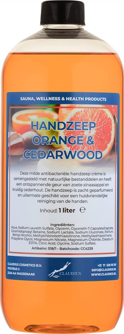 Handzeep Sweet Orange & Cedarwood 1 liter