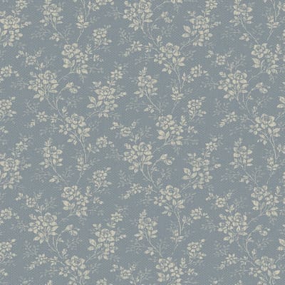 Boråstapeter Vliesbehang 4728 - Woodland - Bloemen Blauw - 53cm x 10.05m