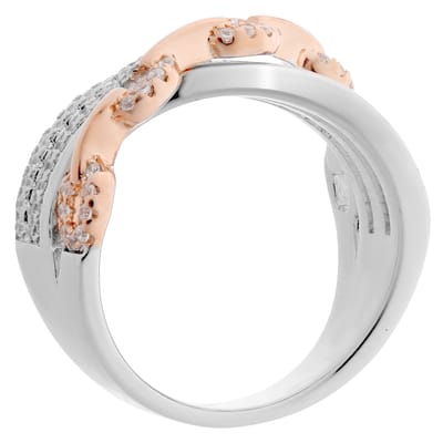 Orphelia Dames 925 Sterling Zilveren Ring - Zilver/Rosé ZR-7281