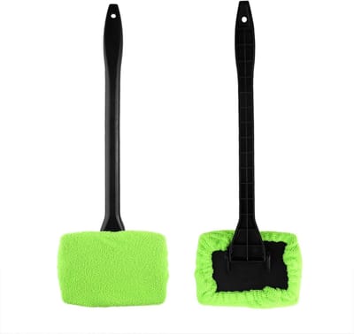 Autoruiten Borstel - Ruitenreiniger Tool - Auto Ramen Wassen - Afneembare Handgreep - 39 x 13 x 9 cm - Groen