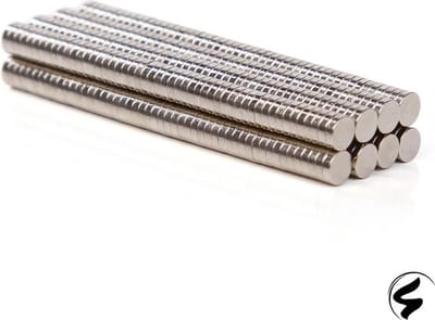 400 Stuks 4x1 mm Neodymium Magneten - Rond - Sterke Zilverkleurige Magneetjes