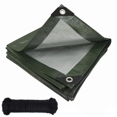 SnelShoppen - Waterdichte Tarpaulin met Oogjes, 120 g/m², PE Stof, Weerbestendig, UV-bestendig, Scheurbestendige Dekzeil voor Tuinmeubels, Auto, Boot,