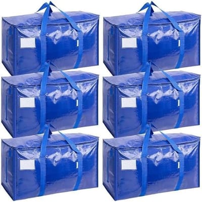 Verhuisdozen Set - Opbergzakken - Ruimte Besparen - Waterdicht Materiaal - 6 Stuks - Grijs