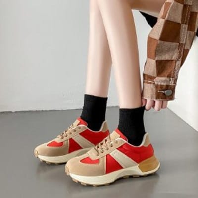 Lente Damesschoenen Ademend Lichtgewicht Platform Kleurafstemming, Vrouwelijke Cortez Eenvoudige Mode Dames Casual Mode Schoenen 40 gray