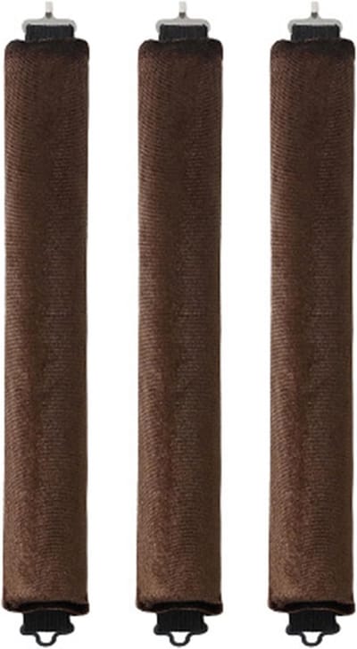 Set van 3 Hittevrije Krulspelden voor Grote, Volumineuze Krullen (Bruin)