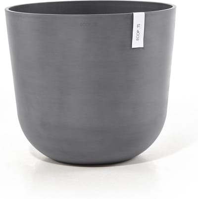 Ecopots Oslo 55 - Grey - Ø55 x H48,5 cm - Ronde grijze bloempot